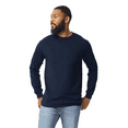 thumbnail image 2 of Gildan Ultra Cotton Men’s Long Sleeve Pocket T-Shirt, Casual Crewneck Tee, Navy, 2XL, 2 of 5