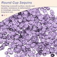 thumbnail image 3 of Loose Sequins 2000 Pcs 5MM Silver Backed Cup Embroidery Sequins Spangles for Jewelry Making Crafts Sewing, Rubber Red, 3 of 6
