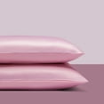 thumbnail image 4 of Organictune 2 Pack Silky Matte Satin Pillowcases with Zipper, Breathable and Cooling Pillow Cases for hair and skin, Light Pink, Queen, 20" x 30", 4 of 5