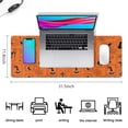 thumbnail image 5 of Long Mouse Pads for Desk,Halloween Orange Background Icons Desk Mats on Top Of Desks, Desk Mouse Pad Extra Large with 3mm Non-Slip Base and Stitched Edge for Gaming,Office,Work,Home 31.5x11.8in, 5 of 5