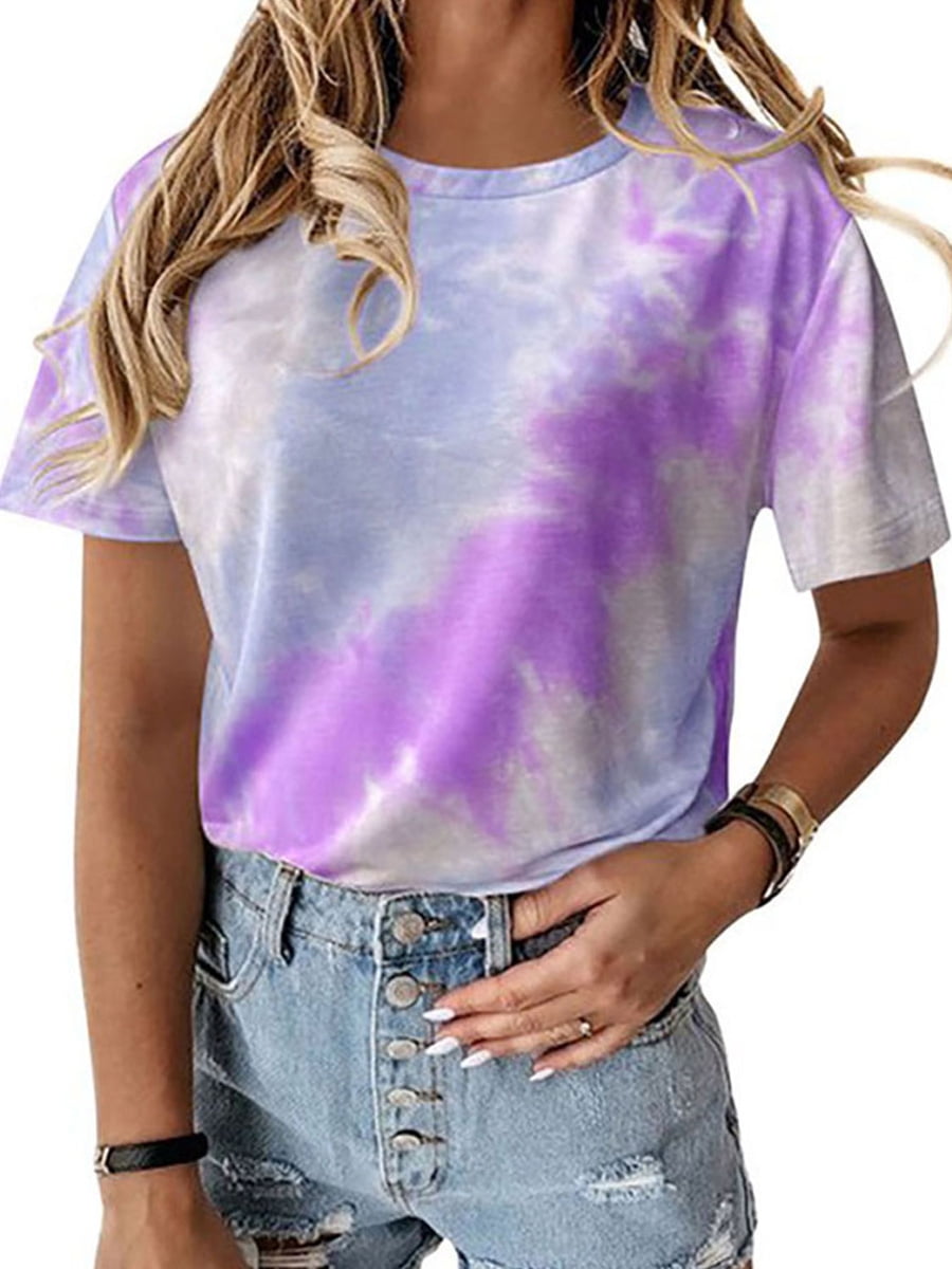Tie Dye shirt Gradient Rainbow Tee 