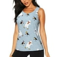thumbnail image 1 of Fotbe Skiing penguin Bear Blusas Sin Mangas para Mujer – Estilo Casual, Corte Suelto, Slim-Fit, Cuello Redondo Deportivo, Tops de Verano para Gimnasio y Yoga-X-Large, 1 of 7
