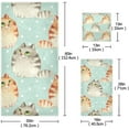 thumbnail image 3 of Dreamtimes Cat Bath Towel Set of 3, Absorbent Soft Bathroom Towel with Hand Towel & Washcloth for Hotel, Beach, Gym and Spa, 3 of 7