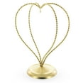 thumbnail image 4 of Double Wire Heart Twisted Gold Metal Ornament Display Stand 7.8 Inches (Poland), 4 of 4