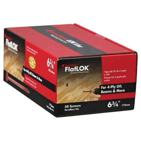 

FastenMaster FlatLok 6-3/4 In. Engineered Structural Wood Screw (50 Ct.)