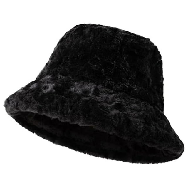 Gorro de pescador de piel sintética para mujer, gorro cálido de moda para exteriores, gorro de pescador de felpa Sherpa para invierno