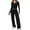 *Black, variant on Women's 2 Piece Off Shoulder Lounge Set,Ladies Long Sleeve Top and Pants,Drawstring Tracksuit for Women,Purple,S-3XL