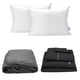 thumbnail image 1 of Juego de Sábanas Matrimonial Royal Negro + Protector Lux + Almohadas Royal Twin, 1 of 8