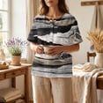 thumbnail image 3 of Womens Short Sleeve Floral Print Tops Dressy Casual Henley Neck Shirts Summer Spring Fall Trendy Flowy Tee Tops, 3 of 6