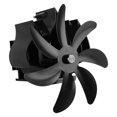 HeatPowered with Fixing Loop, Black Aluminum 7Blade Quiet Wall