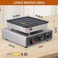 thumbnail image 2 of Commercial Electric Waffle Maker with Adjustable Temp and Timer, Non Stick Dutch Pancake Dorayaki Machine for Hotel Bakery Restaurant Home Kitchen, 2 of 7