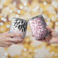 thumbnail image 2 of 12oz Stemless Wine Tumblers Pink Floral and Petal Pattern Vacuum Insulated Stainless Steel Travel Tumbler Cups Mug with Lid and Straw for Champaign,Cocktail,Beer with Cleaning Brush, 2 of 5