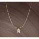 thumbnail image 3 of Collar Cadena Ligera Chapa Oro DIAMANTE POLO RIVERA Dije Letra R PR POLO RIVERA CLCD018, 3 of 3