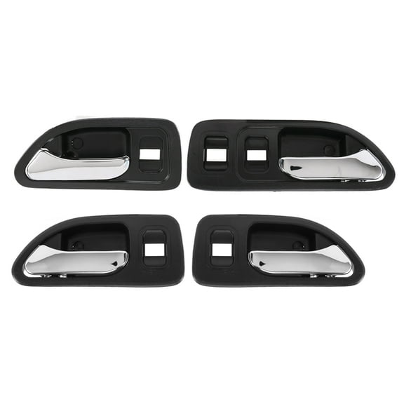 Car Door Handles Chrome Interior Inside Inner Front Rear Driver Passenger Side for Accord 1994-1997,4 x Door Handle,Black & Silver