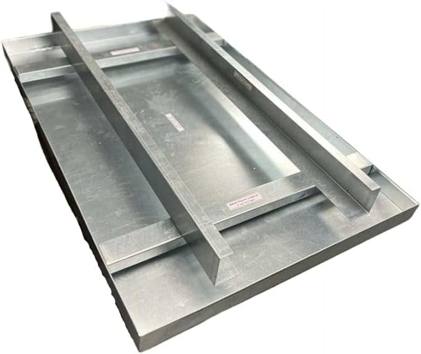 Heavy-Duty Galvanized Steel Drain Pan – Premium, Rust-Resistant HVAC Condensate Pan – Leak-Proof for Maximum Protection – With Hole Option (26"x26"x2")