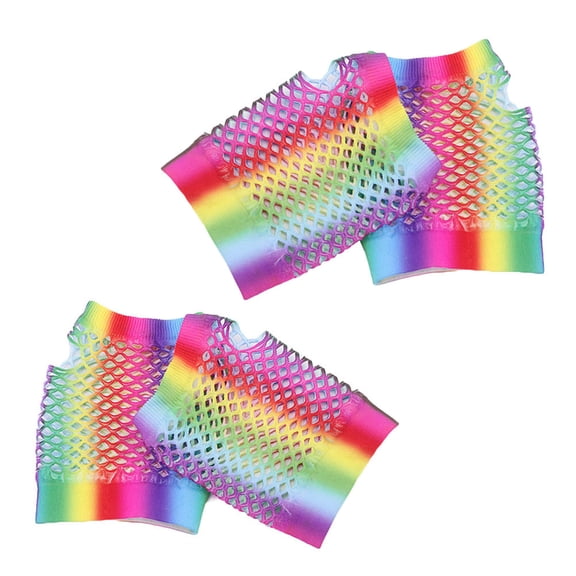 ULTNICE 1 Pair Mesh Gloves for Men Nylon Short Fashion Accessory at Hip Hop Concert