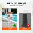 thumbnail image 3 of VEVOR Towel Rack 8-Bar Outdoor PVC Towel Holder for Poolside Spa Bathroom White, 3 of 9