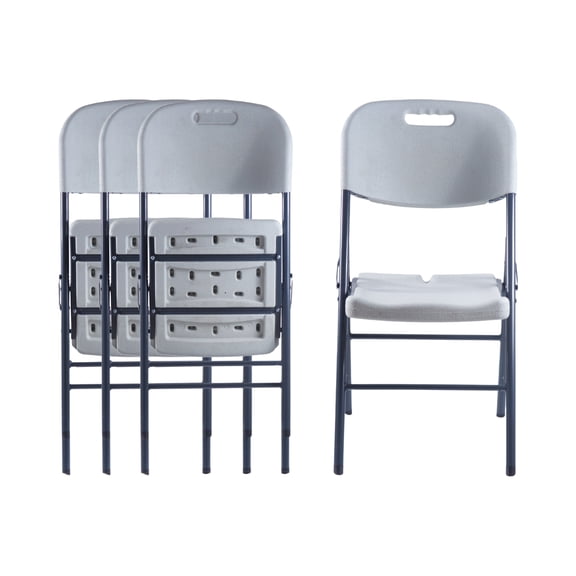 Silla Plegable Loomber  Blanca Verona - Set de 4 piezas