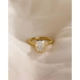 thumbnail image 2 of Jewelerix Cushion Diamond Bezel Engagement Ring 10K Vermeil Gold, Luxury Women’s Ring, Timeless Sparkle Jewelry Gift for Wedding or Anniversary Ring, 2 of 5