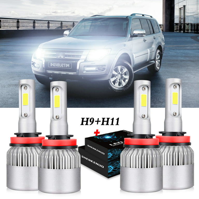 For 2014 2015 2016 2017 2018 Volvo XC60 LED Headlight Bulbs H9/H11 High  Beam and Low Beam 4pc 