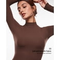 thumbnail image 2 of Top INLYRIC de manga larga con cuello alto, suave e invisible, para mujer, 2 of 5