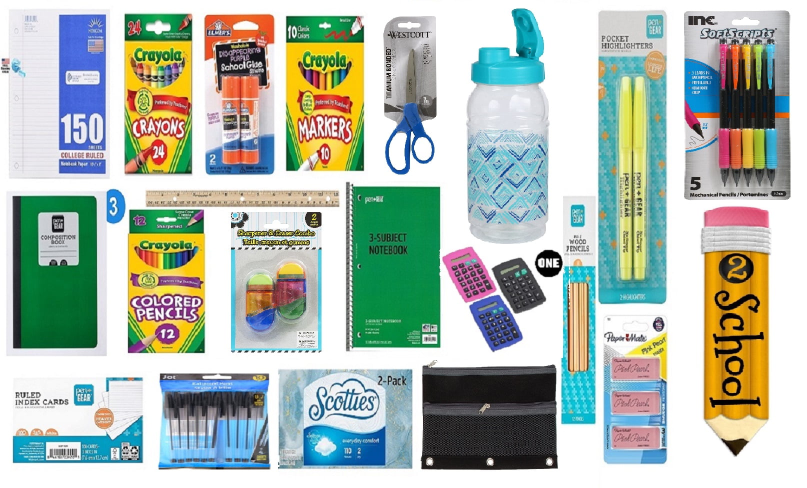 Details about   Lot Of 12 Pieces School Supplies 