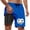 Blue, variant on Men's Swim Trunks 5 Inch Retro Athletic Floral Swim Trunks Quick Dry Patriotic Swimming Trunks with Compression Liner Upf 50+ Sun Protection Swimwear Bathing Suits,XXL