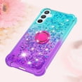 thumbnail image 4 of Clear Case for Samsung Galaxy A34 with Kickstand for Girls Women, Liquid Glitter Sparkle Bling Cute Case Gradient Quicksand Cover for Samsung Galaxy A34 JB Bluish Violet, 4 of 14