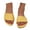 Yellow, variant on Women's Slide Sandals Fashion Open Toe Footbed Slippers Comfort Beach Slip on Flat Shoes