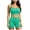 Green, variant on UOCUFY Workout Sets for Women 2 Piece Seamless Ribbed Crop Tank High Waist Shorts Yoga Outfits(Dark Gray,S)