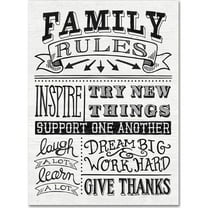 Trademark Fine Art "Family Rules II" Canvas Art by Mary Urban