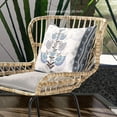 thumbnail image 2 of 20x20 Off White Gray Blown Seam Broadcloth Floral Throw Pillow, 2 of 5