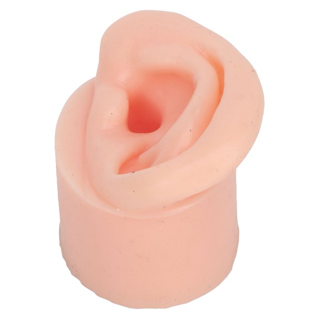 Silicone Piercing Model, Silicone Ear Model, Flexible, Soft, Reusable, High Simulation, Piercing, Ear Model for Educational Display, Ear Model