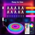 thumbnail image 6 of maylit 360 Degree Luminous Reticulate Weave Rope Lights, 10ft Addressable ICRGB LED Strip Lights, Music Sync, DIY Design, USB Powered Flexible LED Lights for Gaming Room Living Bedroom Wall Decor, 6 of 7