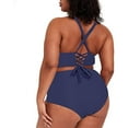 thumbnail image 3 of Maillot de Bain Femme Taille Haute Imprimé Léopard Dédoublé, 3 of 9