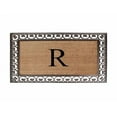 thumbnail image 2 of A1HC Rubber & Coir Floral Border Monogrammed Doormat, Paisley Classic Border Bronze, 30 x 48 (R), 2 of 4