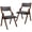 Dawn Gray, variant on EBQOSK Upholstered folding Dining chair, space saving, easy to carry, Dining Room, 2-Pack Walnut