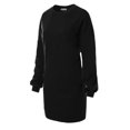 thumbnail image 3 of MixMatchy Women's Oversized Round Neck Tunic Sweatshirt with Side Pocket, 3 of 5