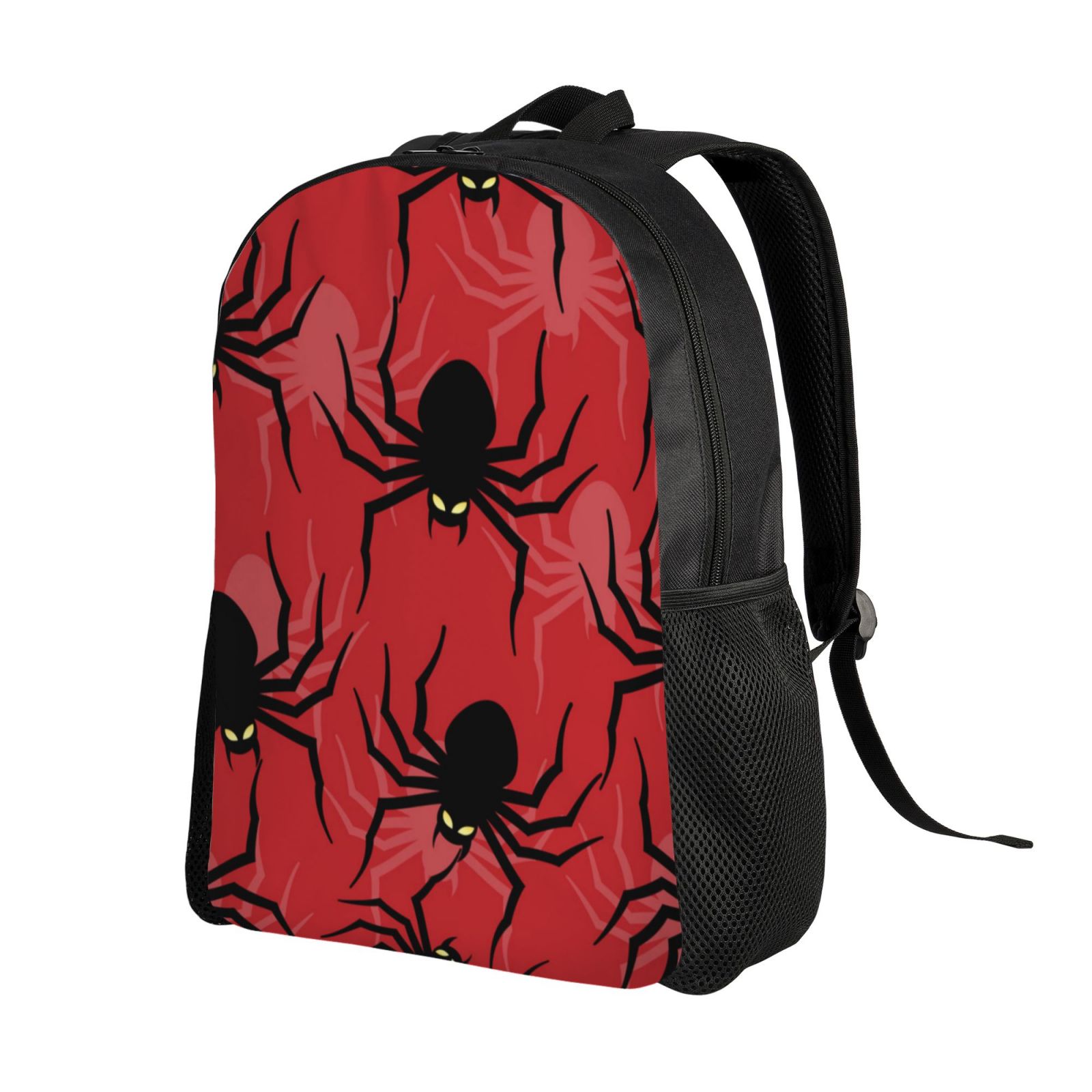 Xecao Spider Print School Backpack with Laptop Compartment Small Travel Laptop Backpack for Women Men Waterproof College Backpack Simple School Bag