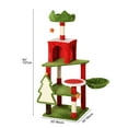 thumbnail image 2 of Uforic 54" Cat Tree Tower Condo, Multi-Level Christmas Decor Cat Climbing Tower with Top Perches, Hammock,  Scratching Posts, Indoor Kittens' Play Center, 2 of 8