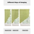 thumbnail image 4 of Vintage Fruit Green Swag Valances for Windows, Farmhouse Retro Solid Color Linen Texture Rod Pocket Sheer Valances for Windows, Swag Toppers Light Filtering for Kitchen Living Room 2 Panels 36''x45'', 4 of 6