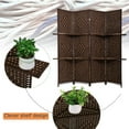 thumbnail image 7 of PayLessHere 71 inches Room Divider 4 Panel Privacy Screen with Removable Storage Shelves,Brown, 7 of 7
