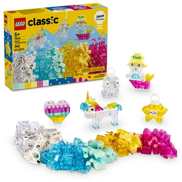 LEGO Classic Magical Transparent Box - Preschool Learning Toy for Boys and Girls, Ages 5  - Easter Basket Stuffer - Beginner Construction Set - Colorful Building Bricks Toy - 11040