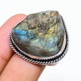 thumbnail image 2 of Labradorite Gemstone Handmade 925 Sterling Silver Jewelry Ring Size 8, 2 of 2