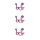 thumbnail image 4 of Qarigey Gafas de Pascua con purpurina, juego de disfraces, marcos de anteojos de plástico para cumpleaños, accesorios de decoración para Type1 NO1, 4 of 6