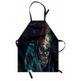 thumbnail image 1 of Zombie Apron Man Shot in Head with Bloody Details Fearful Monster Design Vampire Fantasy Print, Unisex Kitchen Bib Apron with Adjustable Neck for Cooking Baking Gardening, Multicolor, by Ambesonne, 1 of 3