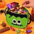 thumbnail image 6 of Felt Frankenstein Monster Halloween Treat Carry Bag Gothic Spooky Candy Storage Tote, Seasonal Tabletop Candy Station Decor for Halloween Party Entryway Displays, 6 of 6