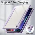 thumbnail image 4 of JETech Case for Samsung Galaxy Tab S9 11-Inch with S Pen Holder, Clear Transparent PC Back, Shockproof Tri-Fold Stand Tablet Cover, Auto Wake/Sleep (Light Purple), 4 of 6