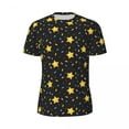 thumbnail image 4 of T Shirt For Men Gold Stars Print Cute Star Harajuku Sports Short Sleeve Fast Dry Tops Beach Vintage, 4 of 7