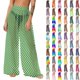 thumbnail image 1 of Pincandy Women See Through Sheer Mesh Pants Beach Swimsuit Bikini Bottom Cover up Party Club Elastic High Waist Wide Leg Pants, 1 of 7